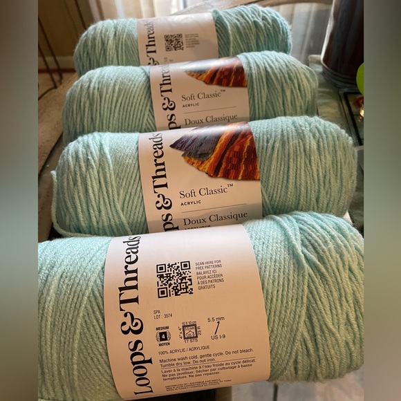 Loops & Threads Soft Classic Yarn in the color SPA -four - 7oz skein bundle - Picture 2 of 3